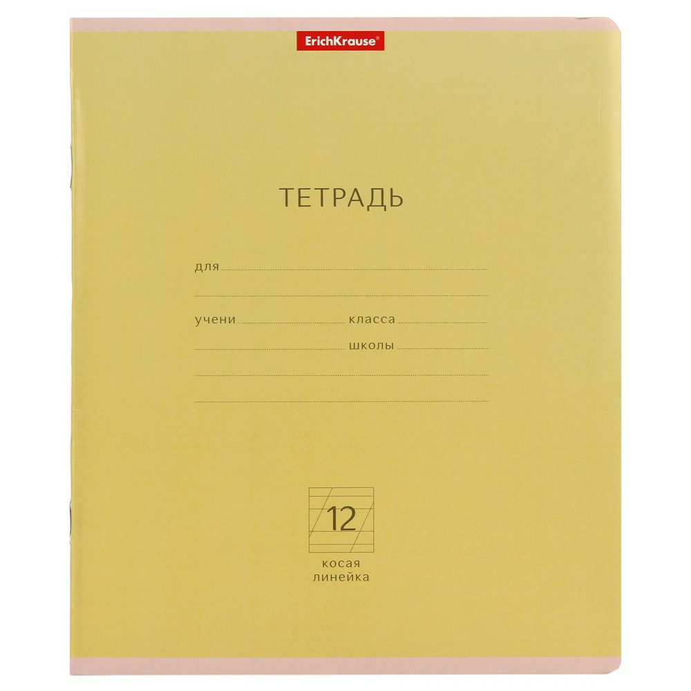 Тетрадь школьная А5 12л косая линия "Классика" (Erich Krause)