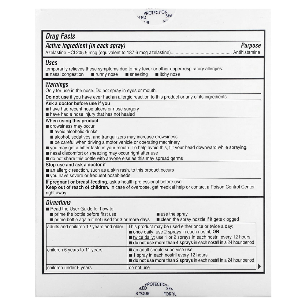 ASTEPRO, Children's Allergy, антигистаминный спрей для носа, для детей от 6 лет, без отдушек, 23 мл (0,78 жидк. унц.)