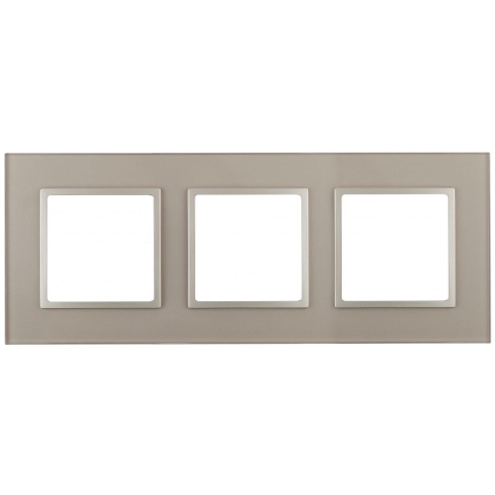14-5103-04 ЭРА Рамка на 3 поста, стекло, Эра Elegance, шампань+шамп