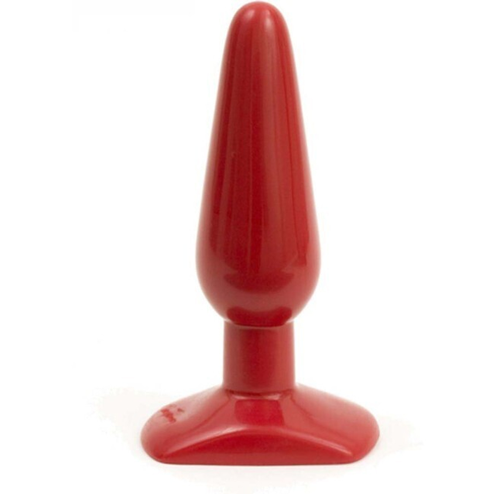 Анальная втулка Classic Butt Plug Smooth Slim - Medium (Цвет: красный)