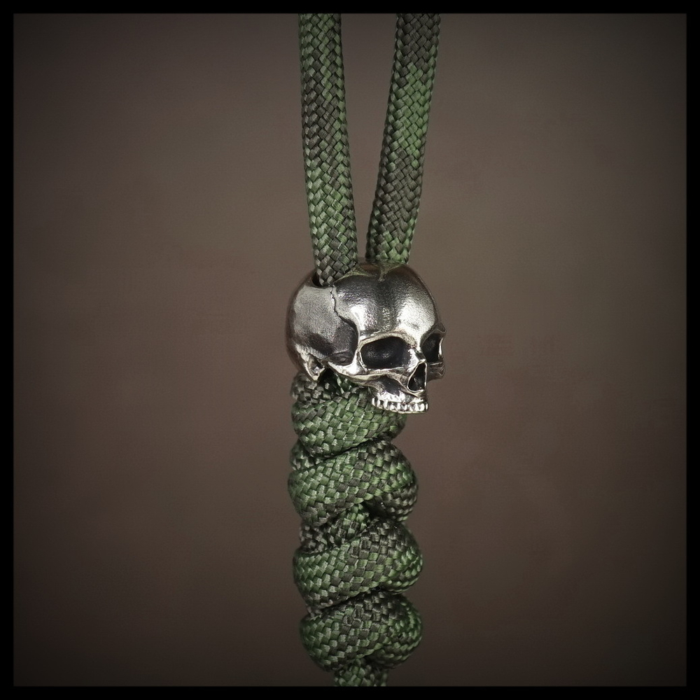 Темлячная бусина "Черепок" для ножей , мельхиор