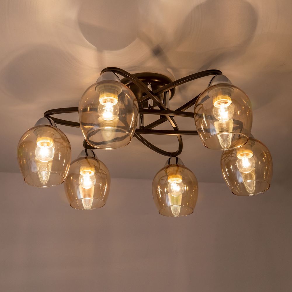 Citilux Элвин CL107165 Люстра потолочная Венге Хром