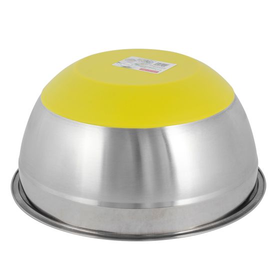 Миска 22х10 см. из нержавеющей стали Kamille КМ-4348 c силиконовым дном