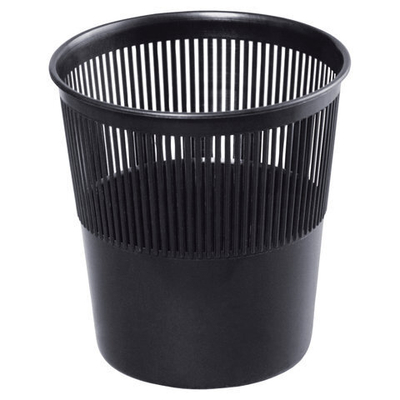 Корзина для бумаг BRAUBERG сетчатая, 9 л, черная.