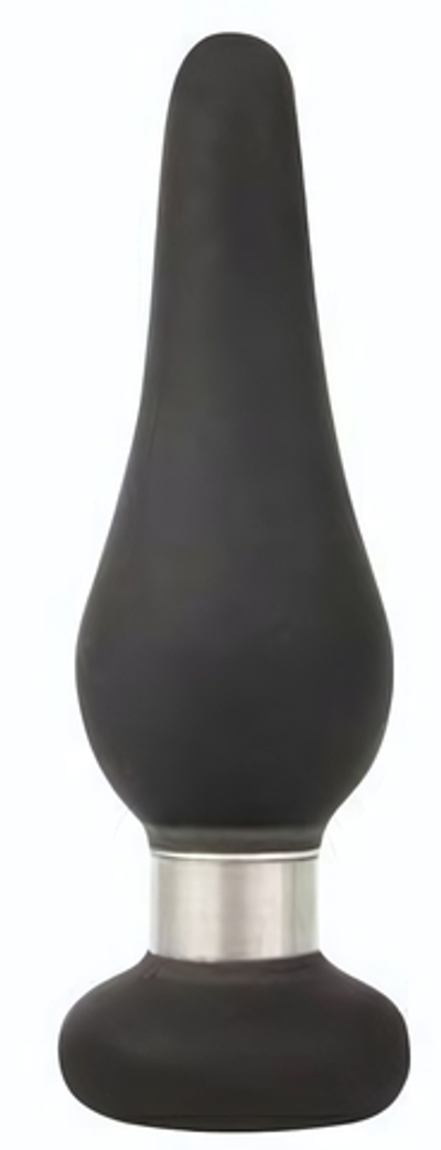 Черная коническая втулка с ограничителем - 10 см. (Цвет: черный)