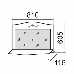 Зеркало настенное Афродита 24
