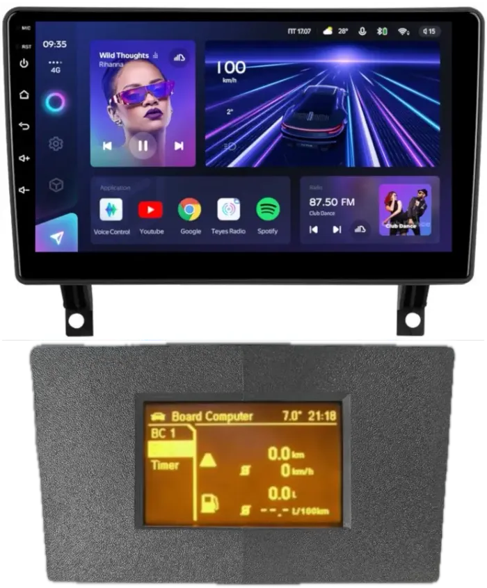 Магнитола для Opel Antara 2006-2015 (перенос БК вниз, серая) - Teyes CC3L на Android 10, CarPlay, 4G SIM-слот