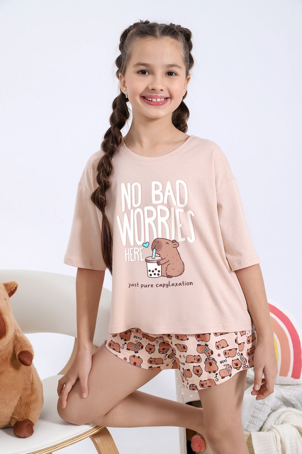 Пижама для девочки Капи-2 Виотекс БЕЖЕВЫЙ