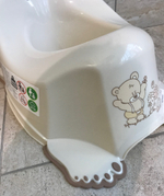 Горшок детский "Мишка" нескользящий муз. (beige-бежевый)