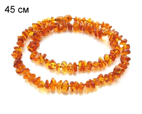 бусы галька из янтаря полированная