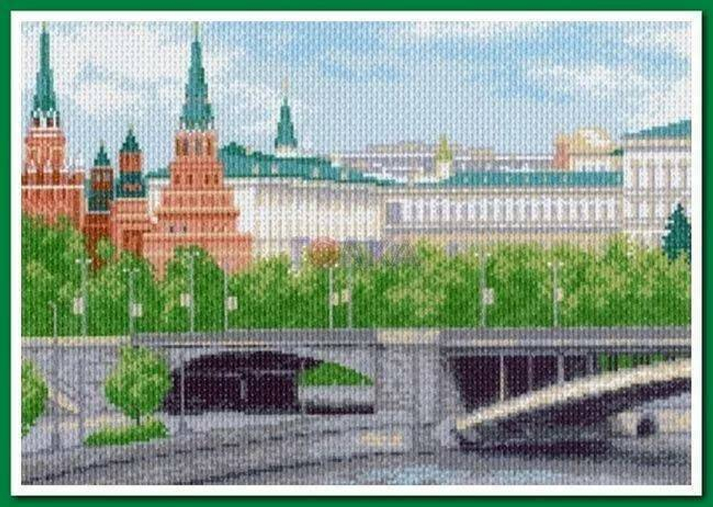 "Кремлевская набережная"-0916 канва с рисунком