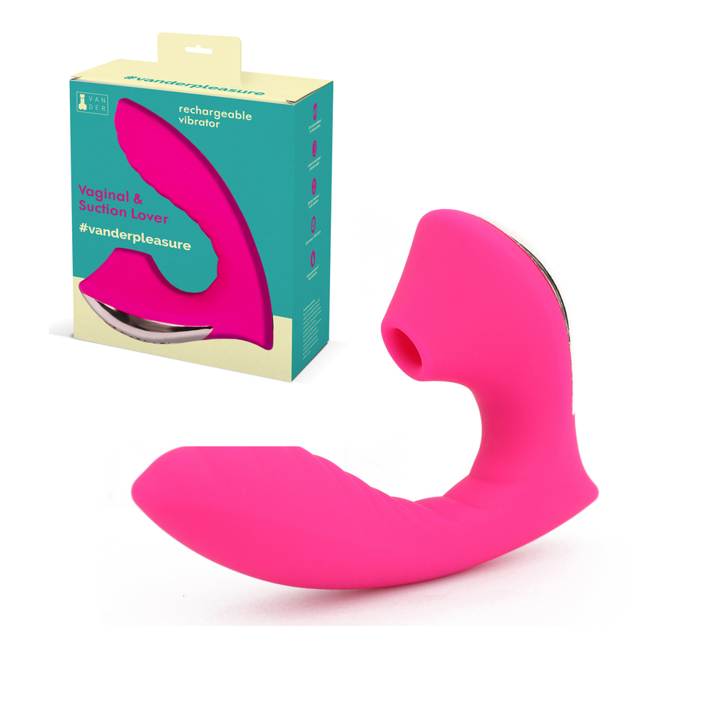 Вибромассажёр Vander "Vaginal & Suction Lover", Розовый