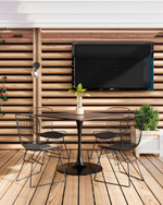 Стул обеденный Bertoia черный с черной подушкой 4 шт