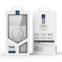 Прозрачный матовый чехол серого цвета с MagSafe для iPhone 17 Pro, серия Yind Series (Open Ring Version) от Dux Ducis