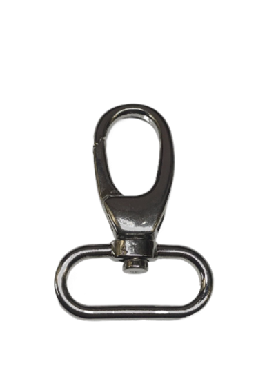 Карабин на вертлюге 30 мм, никель (4019-30)