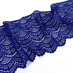 Кружево эластичное синие 17 см