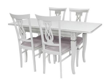 Обеденная группа Leset стол Дакота 1Р и стулья Юта Белый