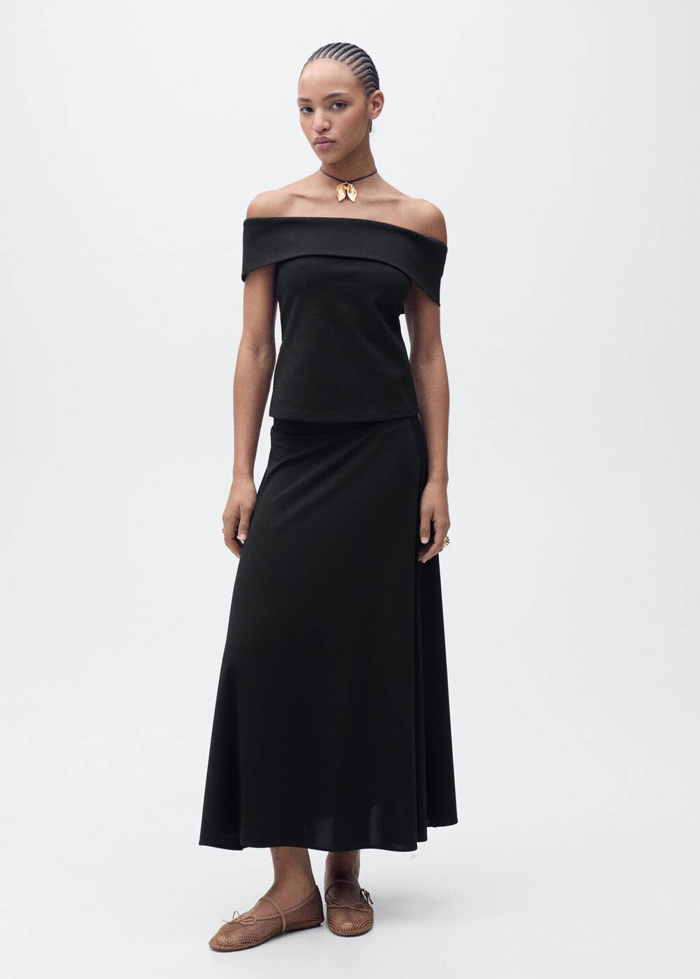 Трикотажная юбка-колокол