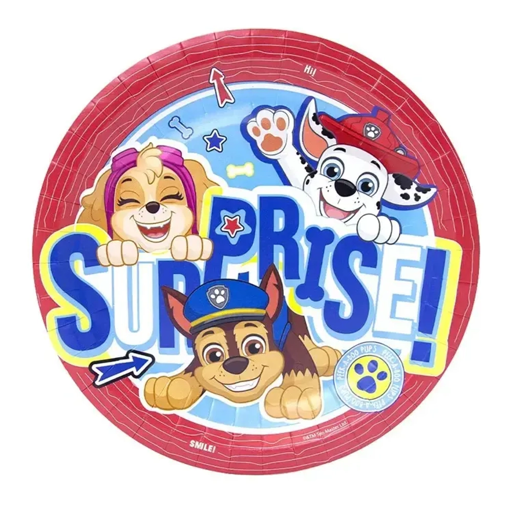 Набор бумажных тарелок 6шт d-18см «Щенячий патруль»
