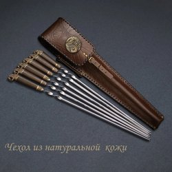 Подарочный набор шампуров "Деревянная змея"