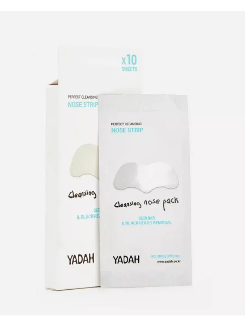 Патчи для носа cleansing nose pack YADAH кол-во 10шт.