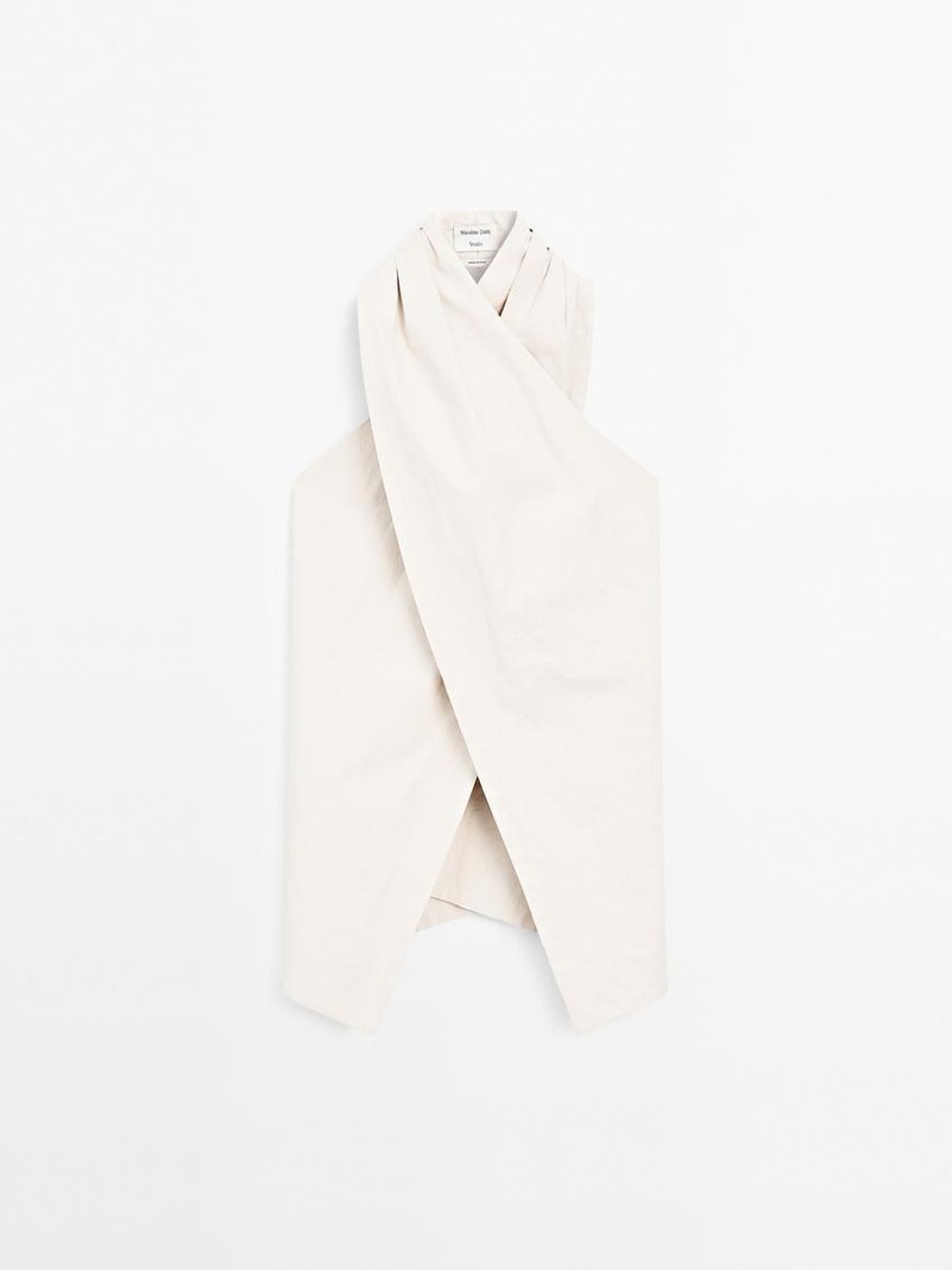 Massimo Dutti Топ из 100% льна - Studio, натуральный