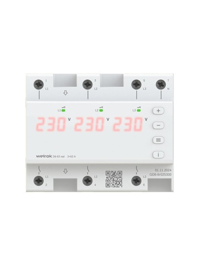 Реле напряжения D6-63 red Welrok 4660251140410