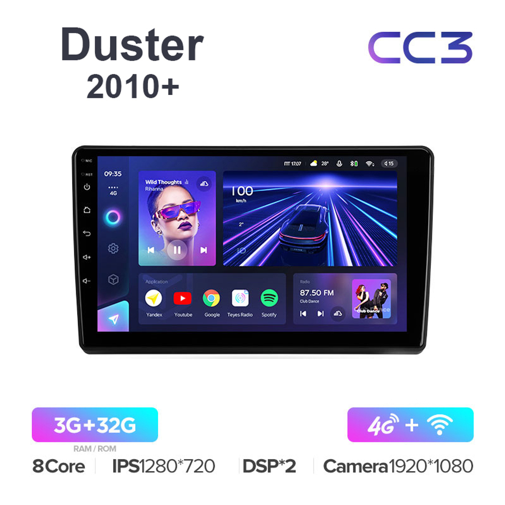 Teyes CC3 9"для Reno Duster 2010+