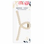 Краб для волос 13 см, жемчужный, MONTE VITA, 457020