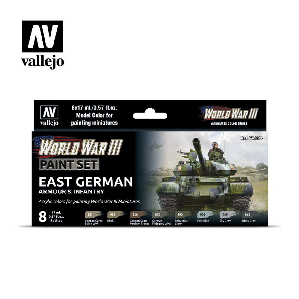 Model Color Set: WWIII East German Armour &amp; Infantry (8)