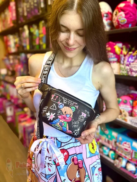 Сумка для девочки подростка на плечо бананка на пояс