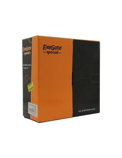 Exegate EX281818RUS Кабель Exegate Special UTP4-C5e-CCA-S26-IN-PVC-GY-100 UTP 4 пары кат.5e CCA, 26AWG, бухта 100м, серый, PVC