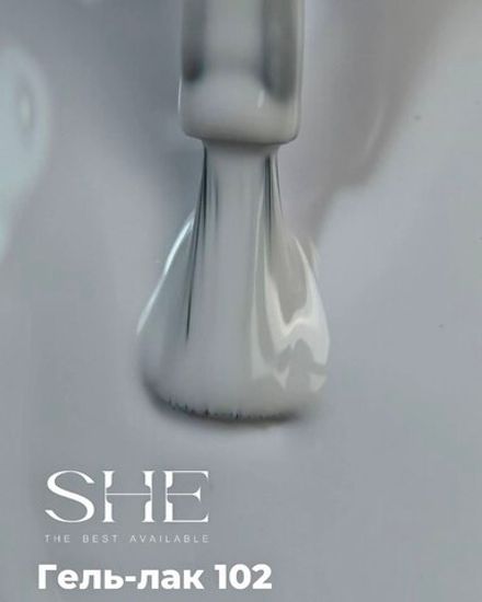 She Гель-лак 102 супер белый, 10мл