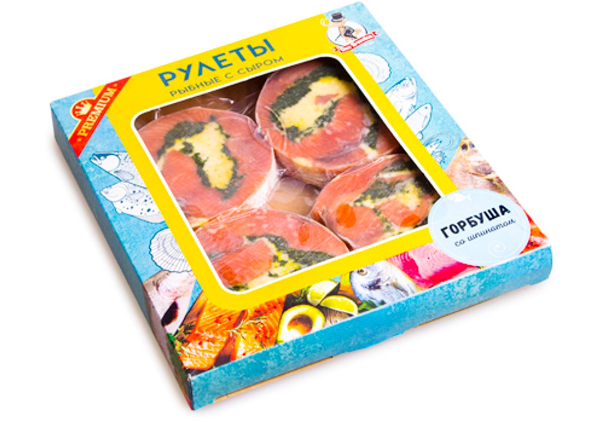 Рулеты рыбные с сыром~600г
