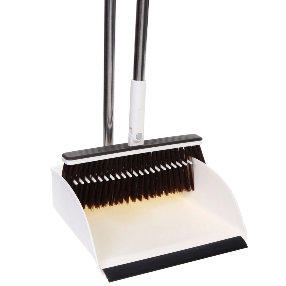 Набор для уборки, щетка для пола с совком «Disco» белый 1103