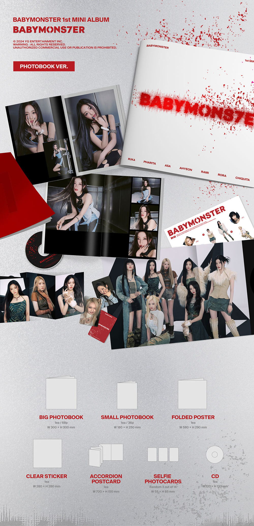 Альбом BABYMONSTER - 1st MINI ALBUM [BABYMONS7ER] (PHOTOBOOK VER.)