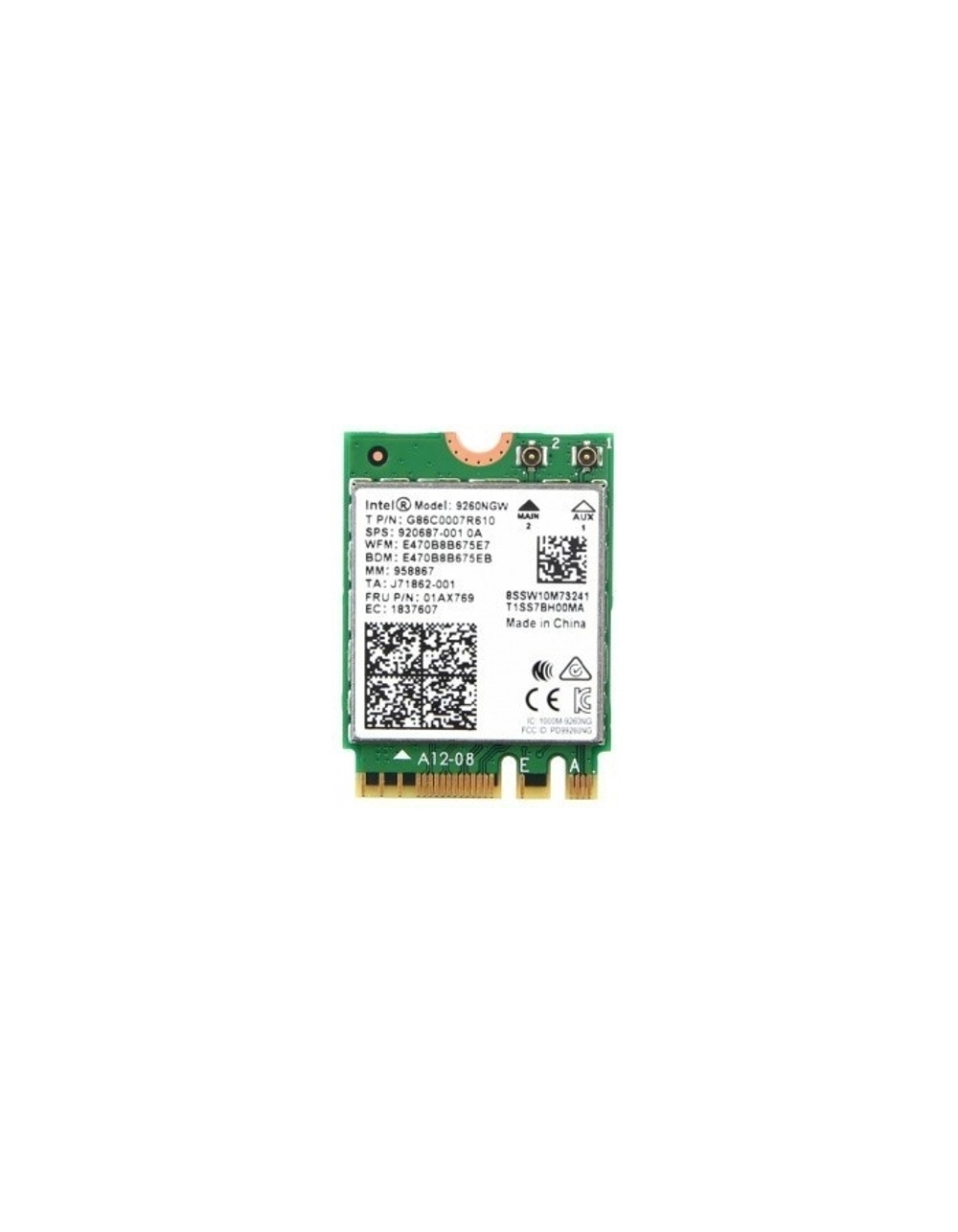 Intel® 9260.NGWGIE.NV Wireless-AC 9260, 2230, 2x2 AC+BT, Gigabit, No vPro®,999LV6