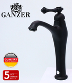77013-C Смеситель для раковины-чаши (ЧЕРНЫЙ)  GANZER  (10/1шт)