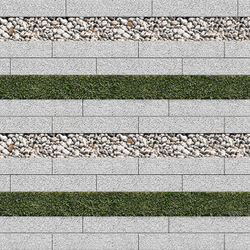 Тротуарная плитка ГАЗОННАЯ РЕШЕТКА - Гранит Белый