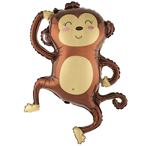 Шар фольга фигура Обезьянка 92.8см