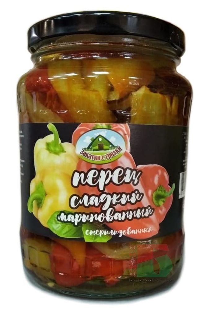 Белорусские консервы перец сладкий маринованный 650г. Закатки с грядки - купить с доставкой на дом по Москве и всей России