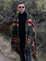 Палантин теплый с орнаментом Навахо