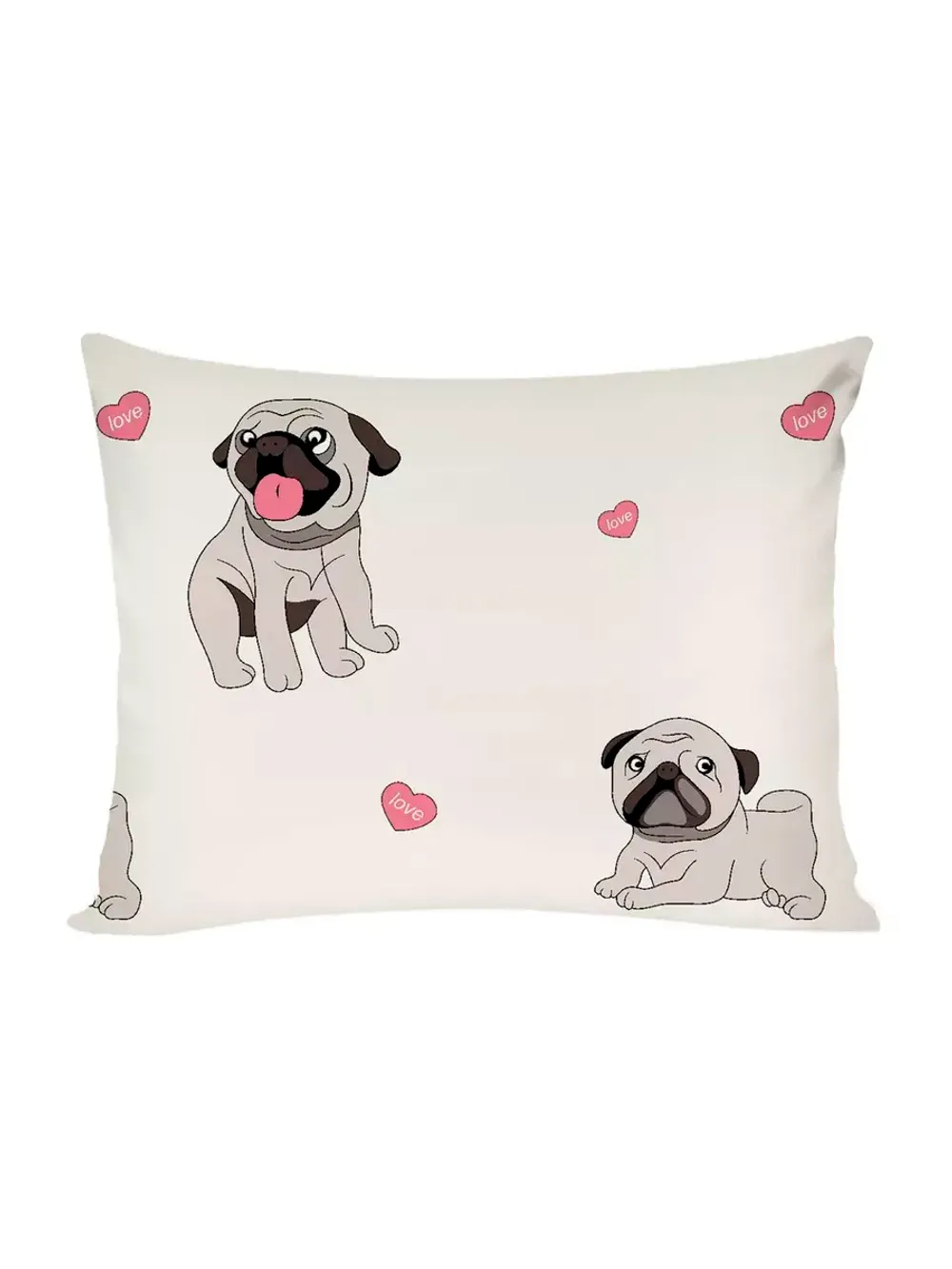 Постельное белье Полисатин Мечта "Мопсики" 1,5-сп Наволочка 50х70 см 1 шт Простынь 150x215 смПододеяльник 145x215 см