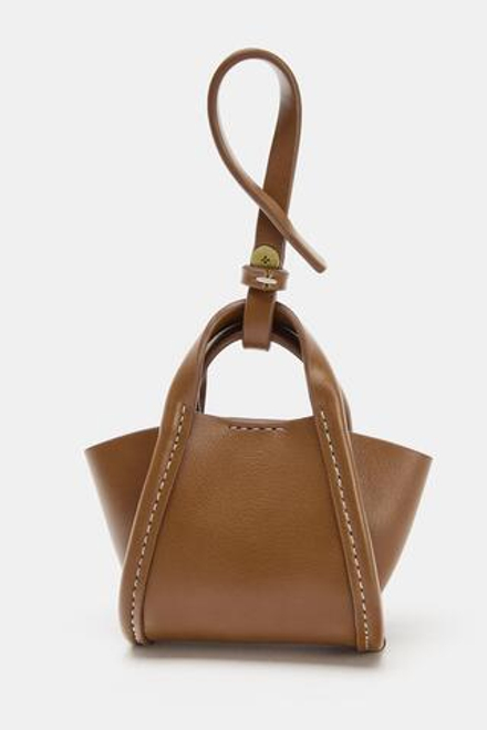 ZARA ПОДВЕСКА В ФОРМЕ МИНИ-СУМКИ, КОРИЧНЕВЫЙ