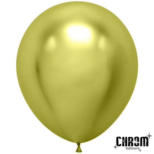 Шар (18''/46 см) Лайм, хром, 10 шт.
