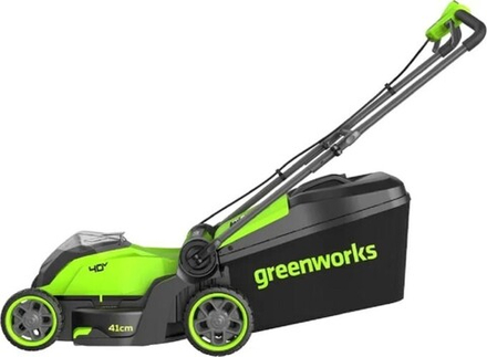 Газонокосилка аккумуляторная GREENWORKS 2521007UB 40V, бесщеточная, 41 см, c 1хАКБ 4 Ач и ЗУ