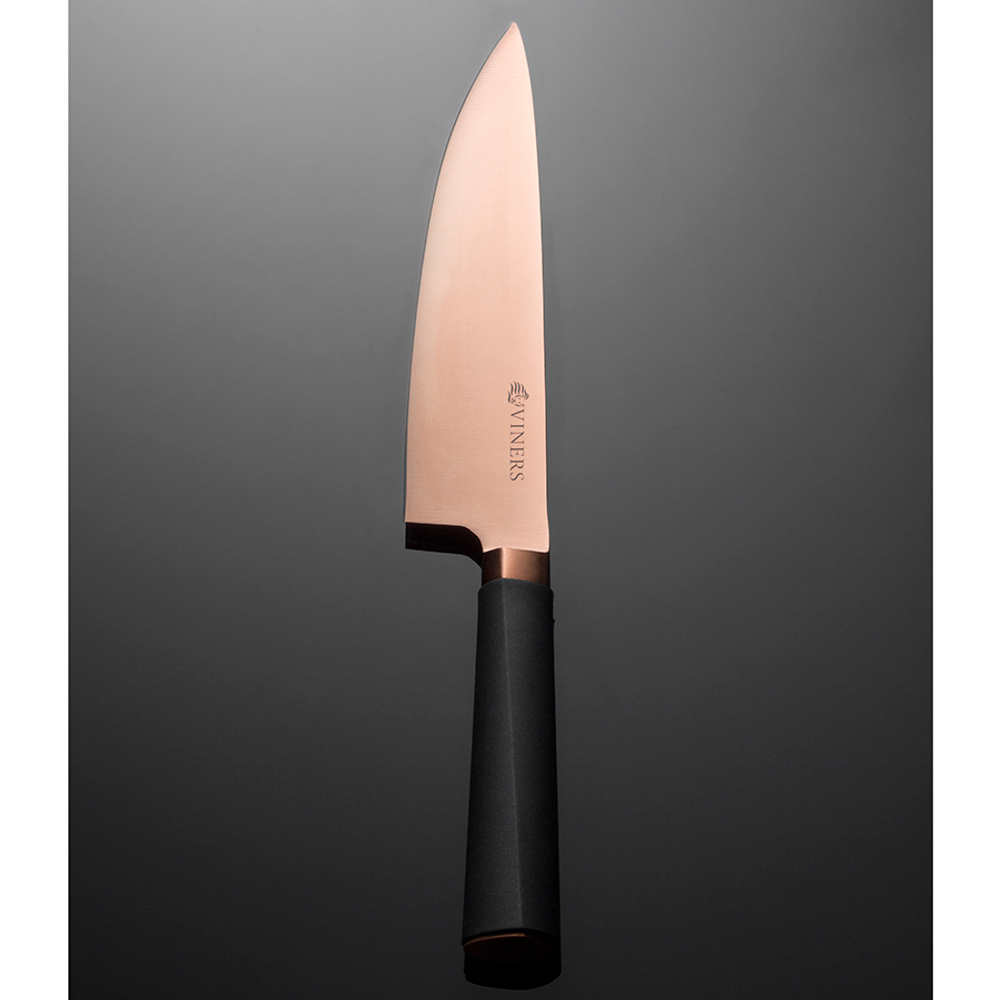 Набор из 5 ножей и подставки titan copper