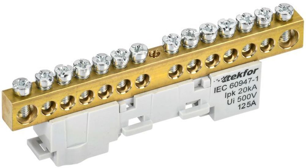 Шина L "фаза" неизол. на универс. держ. 8х12-14-Ср TEKFOR IEK TF-NN20-14-DL-K03