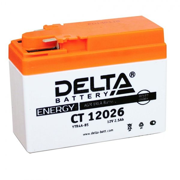 Аккумулятор для мототехники DELTA CT 12026 45 А обр. пол. 3 Ач (YTR4A-BS)