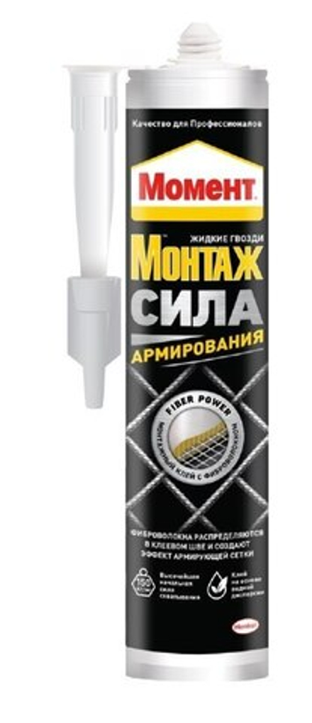 Клей вместо гвоздей "Монтаж монтаж" Сила Армирования, 400гр  (12шт)